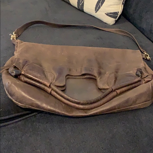 Foley and Corinna Dark Brown Leather Satchel Bag - Picture 4 of 7